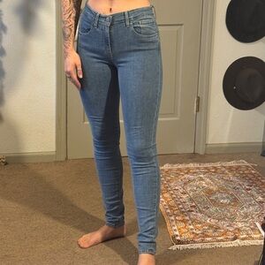 721 High Rise Blue Skinny Jean